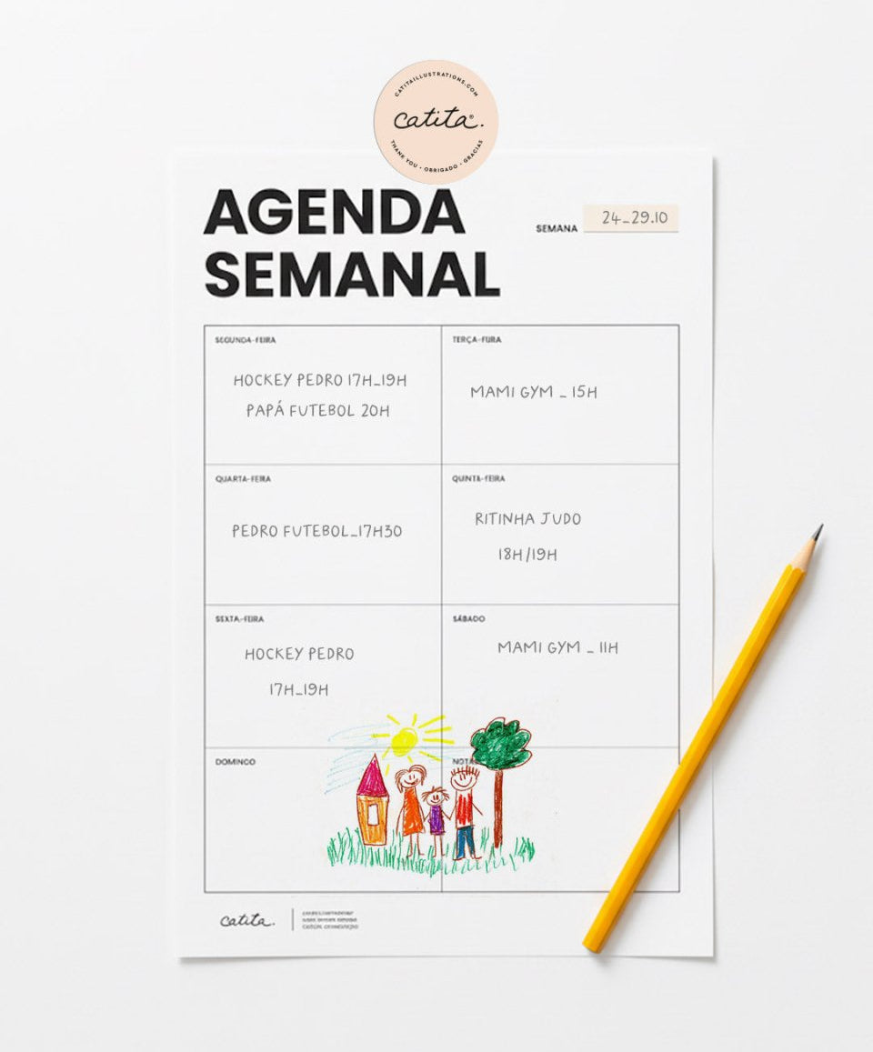 Agenda Semanal - Printables Catita illustrations