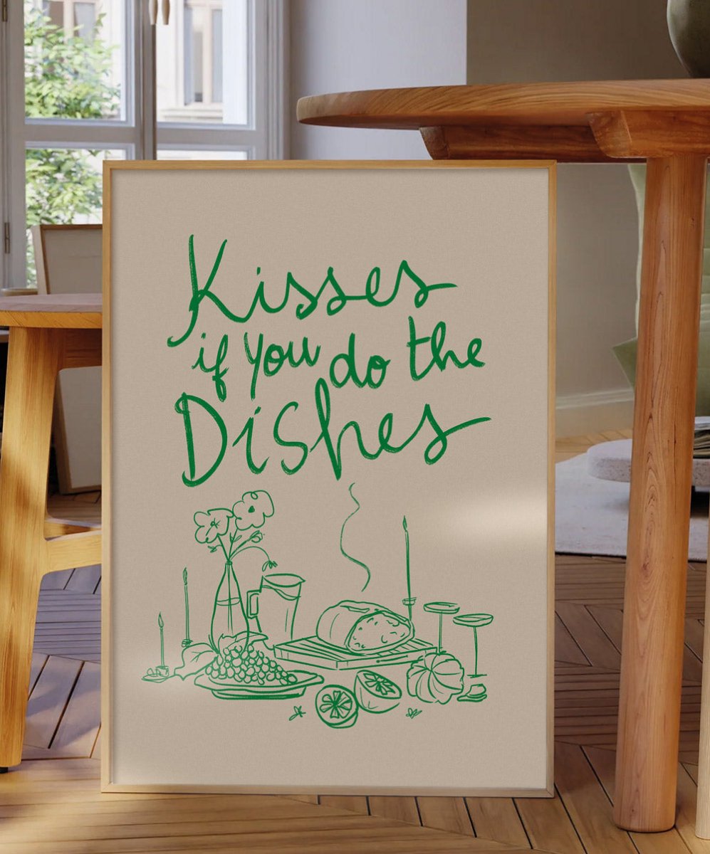 Kisses with Dishes - Posters Catita illustrations