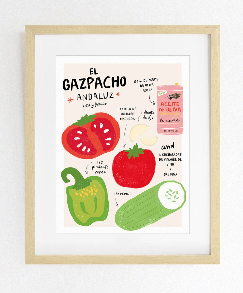Gazpacho Andaluz - Posters Catita illustrations