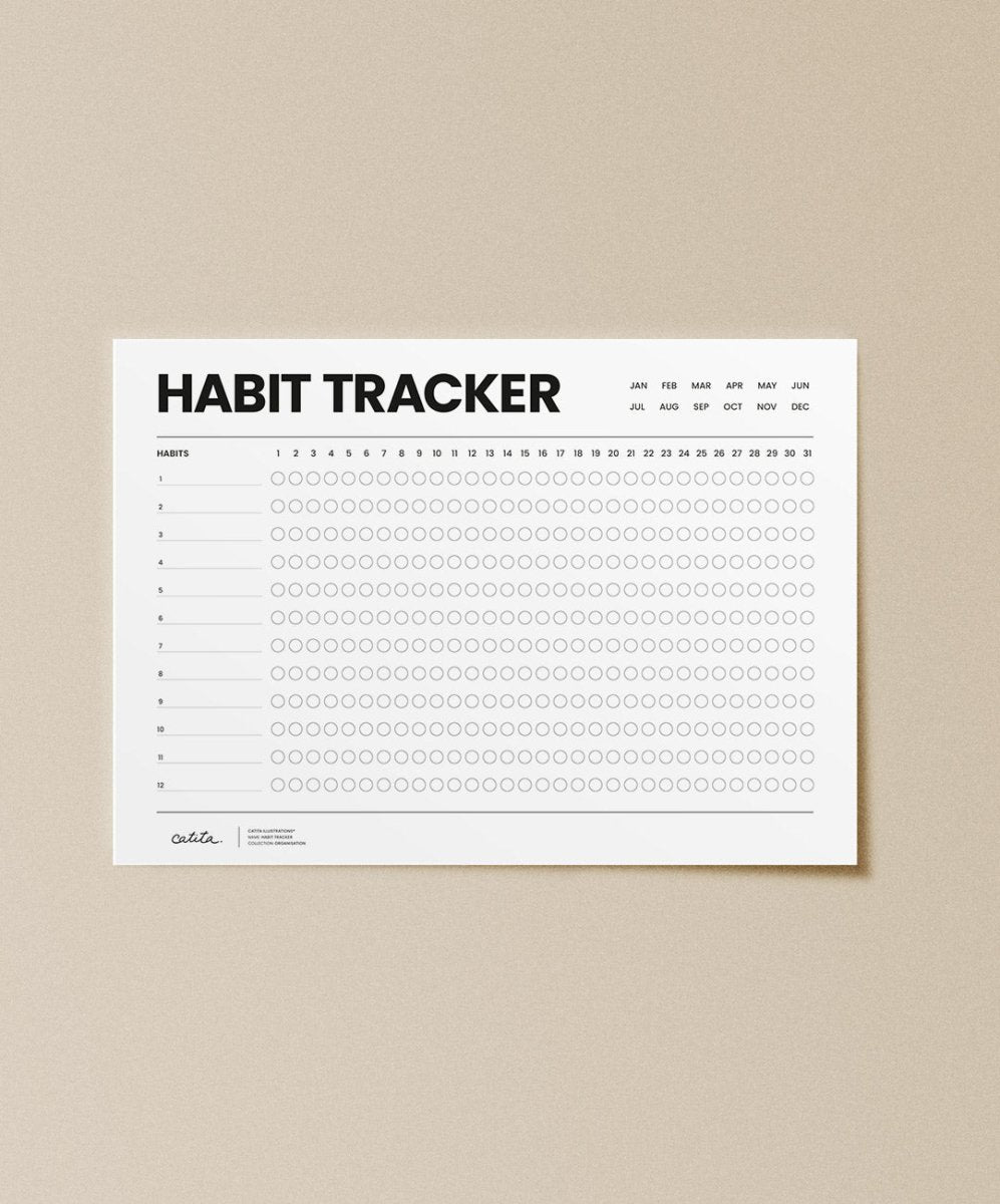 Habit Tracker - Printables Catita illustrations