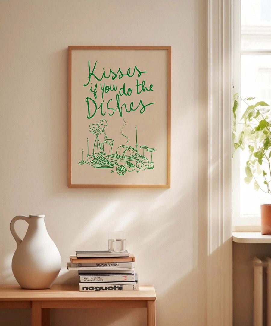 Kisses with Dishes - Posters Catita illustrations