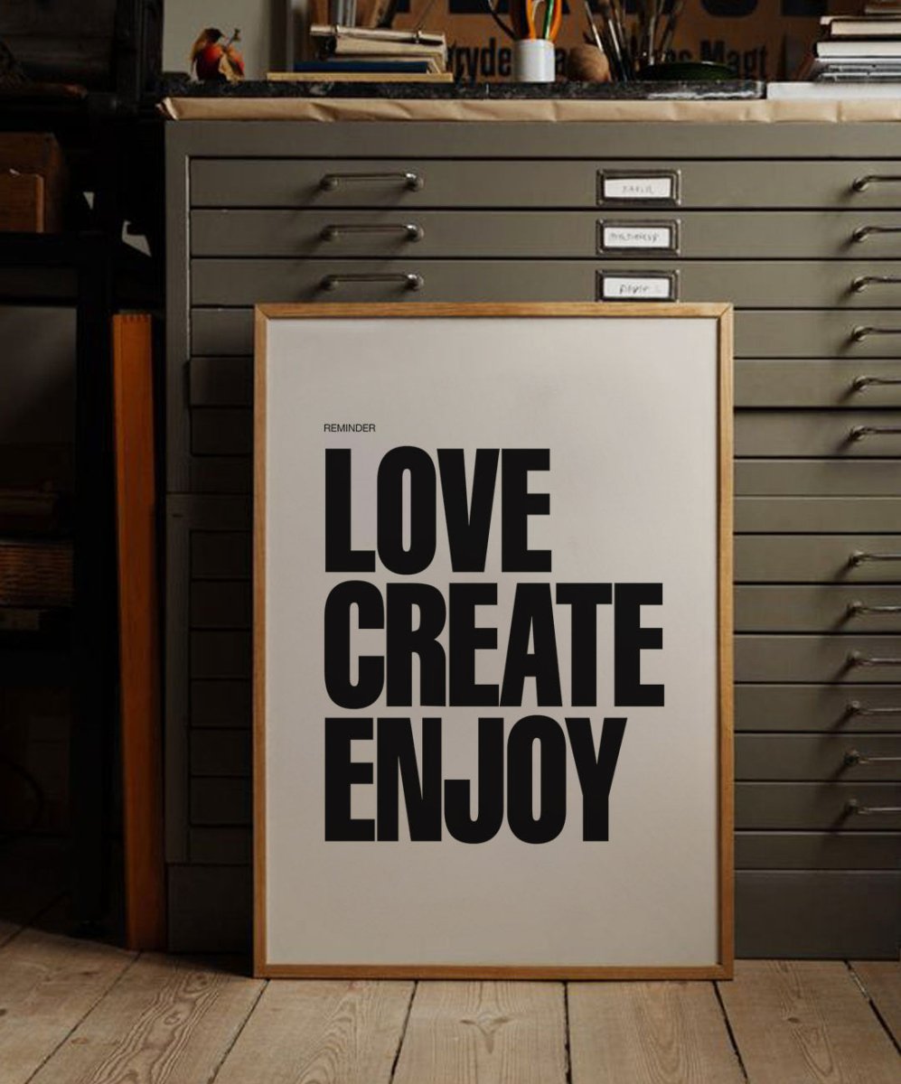 Love Create Enjoy - Posters Catita illustrations