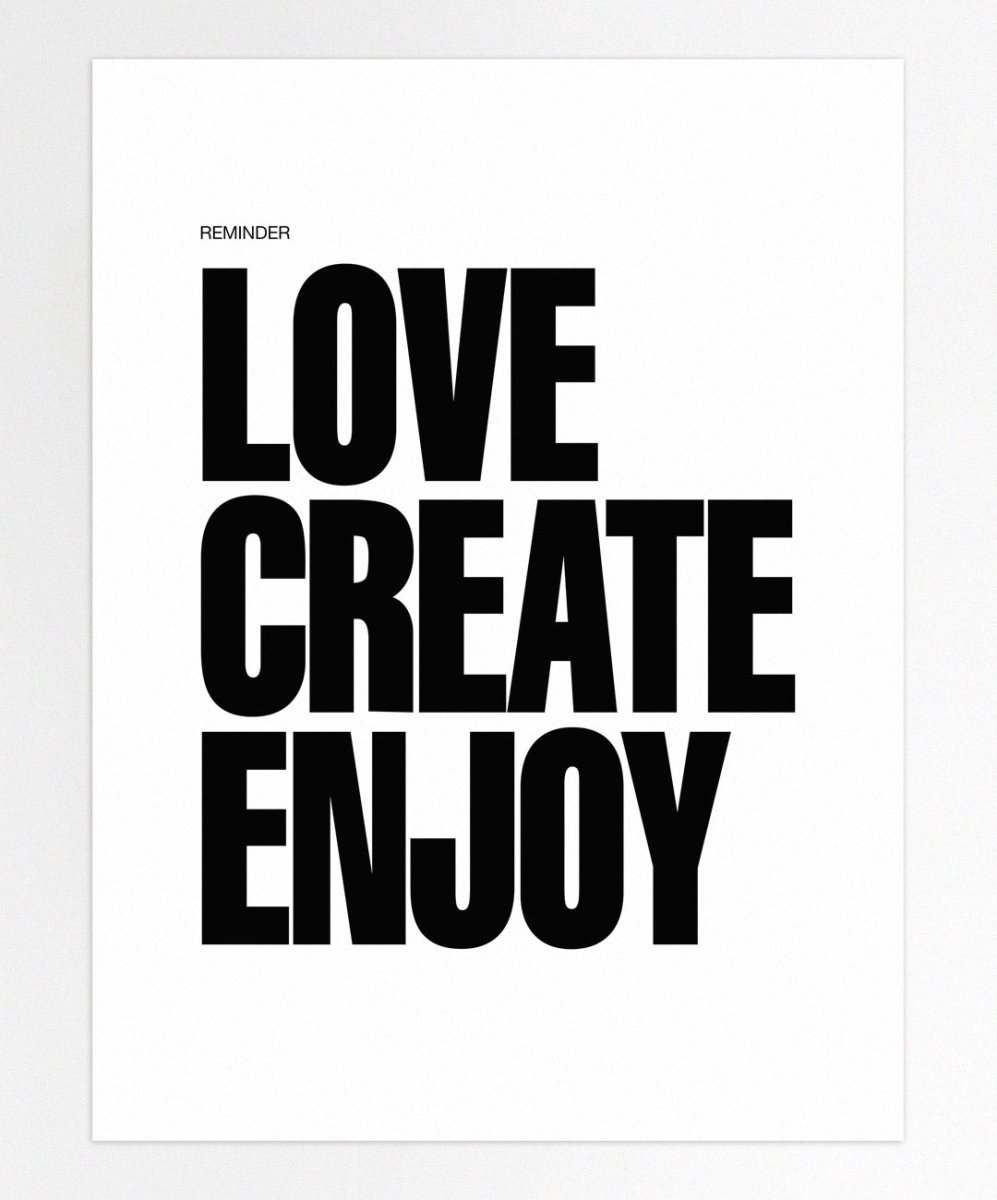 Love Create Enjoy - Posters Catita illustrations