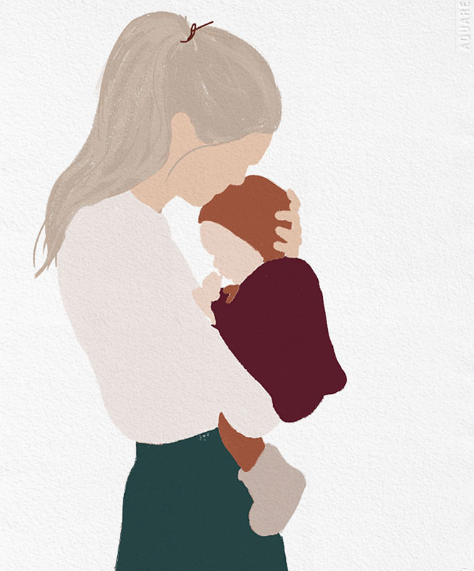 Motherhood baby - Posters Catita illustrations